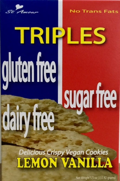 Triples - Triple Free cookies - Lemon Vanilla - Healthy Cookies Direct
