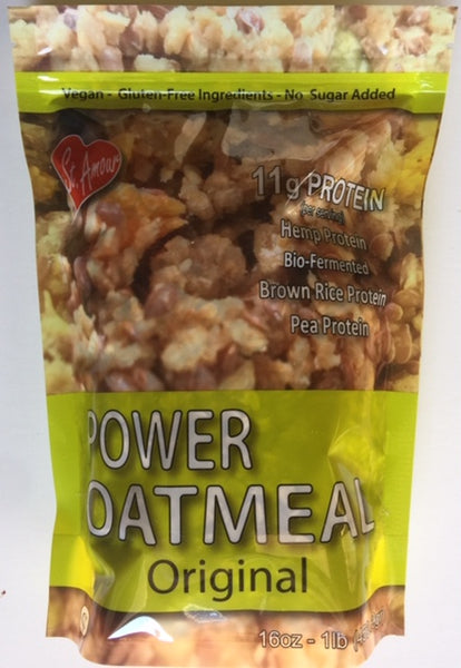 Power Oatmeal - Original - No sugar added ( Pack of 3 x 16oz stand up pouches)