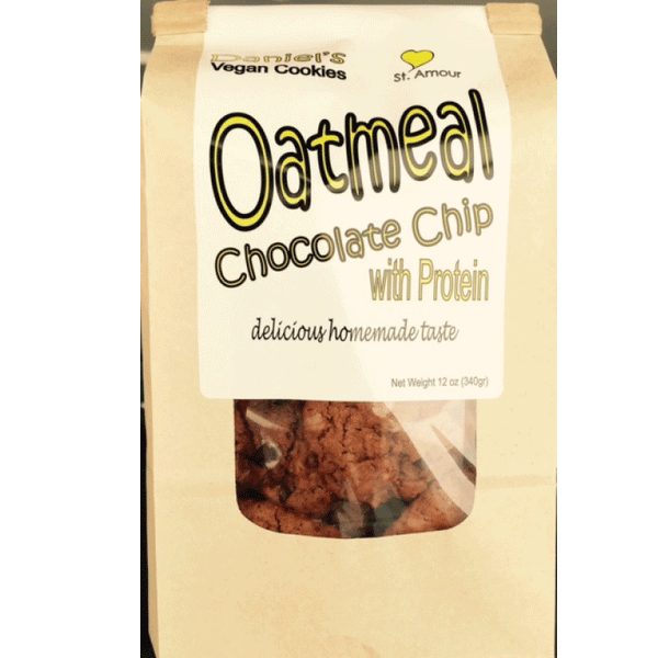 DANIEL'S VEGAN - Oatmeal and Chocolate Chip - with protein - Healthy Cookies Direct