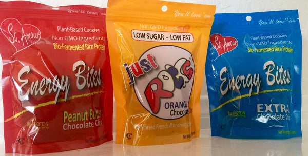 Just ROCKS - Vegan - Low sugar cookies (Case of 12 assorted bags)
