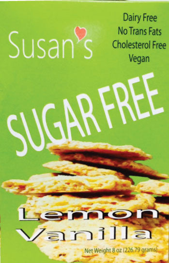Susan's Sugar Free Vegan Cookies - Lemon-Vanilla - Healthy Cookies Direct