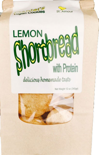 DANIEL'S VEGAN - Lemon Shortbread - with protein - Healthy Cookies Direct